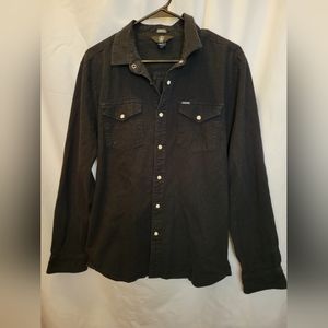 Volcom Black Cotton Button Down